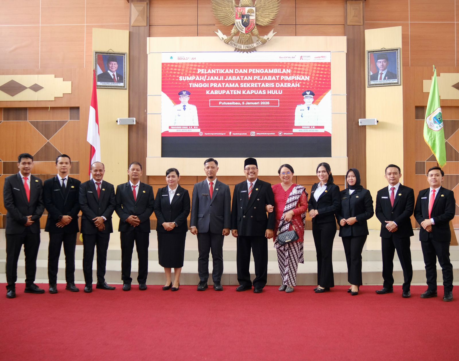 BKPSDM Kabupaten Kapuas Hulu Gelar Pelantikan Sekretaris Daerah